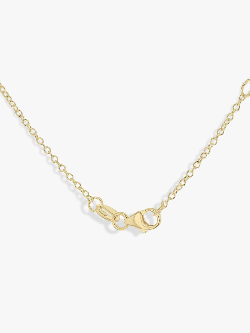 IBB 9ct gold cubic zirconia rose pendant necklace (British brand)