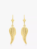 IBB 9ct gold angel wing drop earrings, UK version