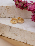 IBB 9ct gold diamond cut small hoop earrings, imported from the UK