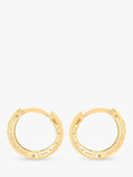 IBB 9ct gold diamond cut small hoop earrings, imported from the UK