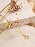 IBB gold cubic zirconia pendant necklace, imported from the UK