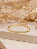 IBB 9ct gold diamond cut hinged bangle 6cm, UK version