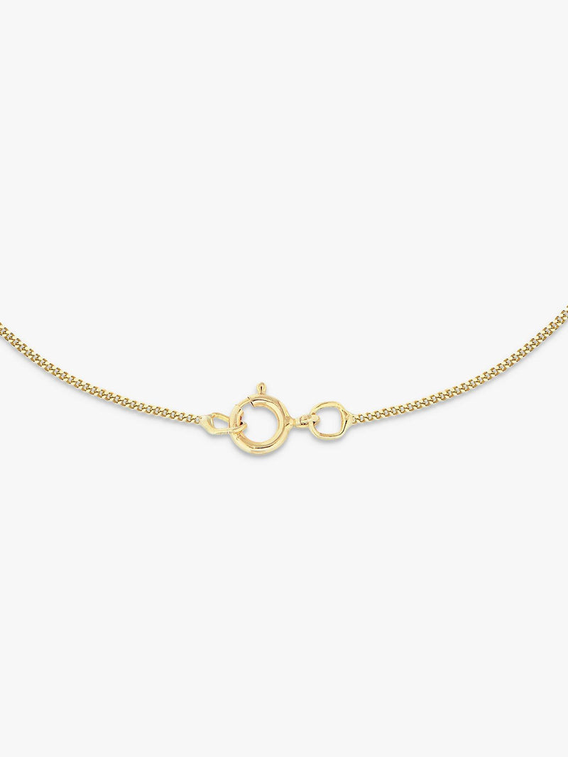 IBB 9ct gold circle pendant necklace with cubic zirconia, UK version