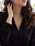 IBB gold pendant necklace yellow white gold moon star 45cm, imported from the UK