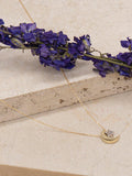 IBB gold pendant necklace yellow white gold moon star 45cm, imported from the UK