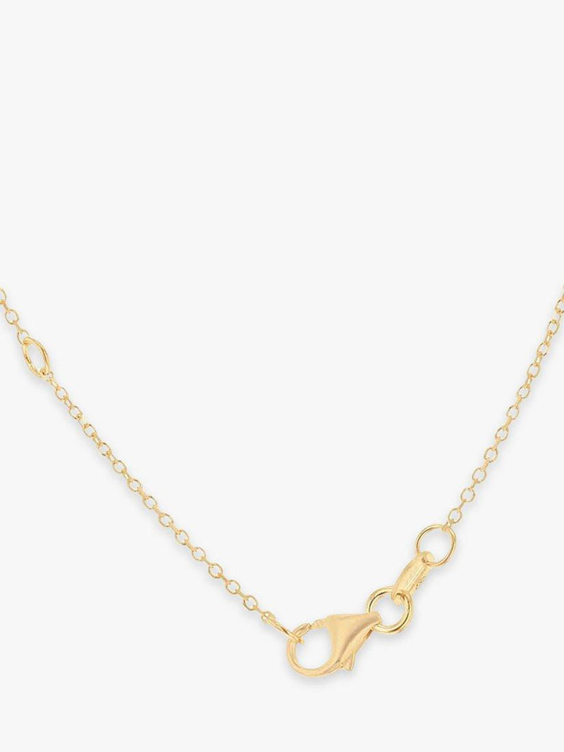 IBB gold pendant necklace yellow white gold moon star 45cm, imported from the UK