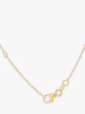 IBB gold pendant necklace yellow white gold moon star 45cm, imported from the UK