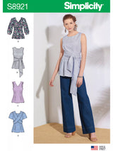John Lewis Simplicity Women's Darted Top Sewing Pattern 8921- Buy online at McGrocer