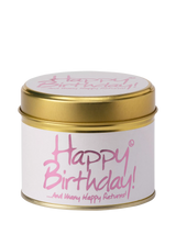 John Lewis Lily-flame Happy Birthday Scented Tin Candle 230g- Buy online at McGrocer