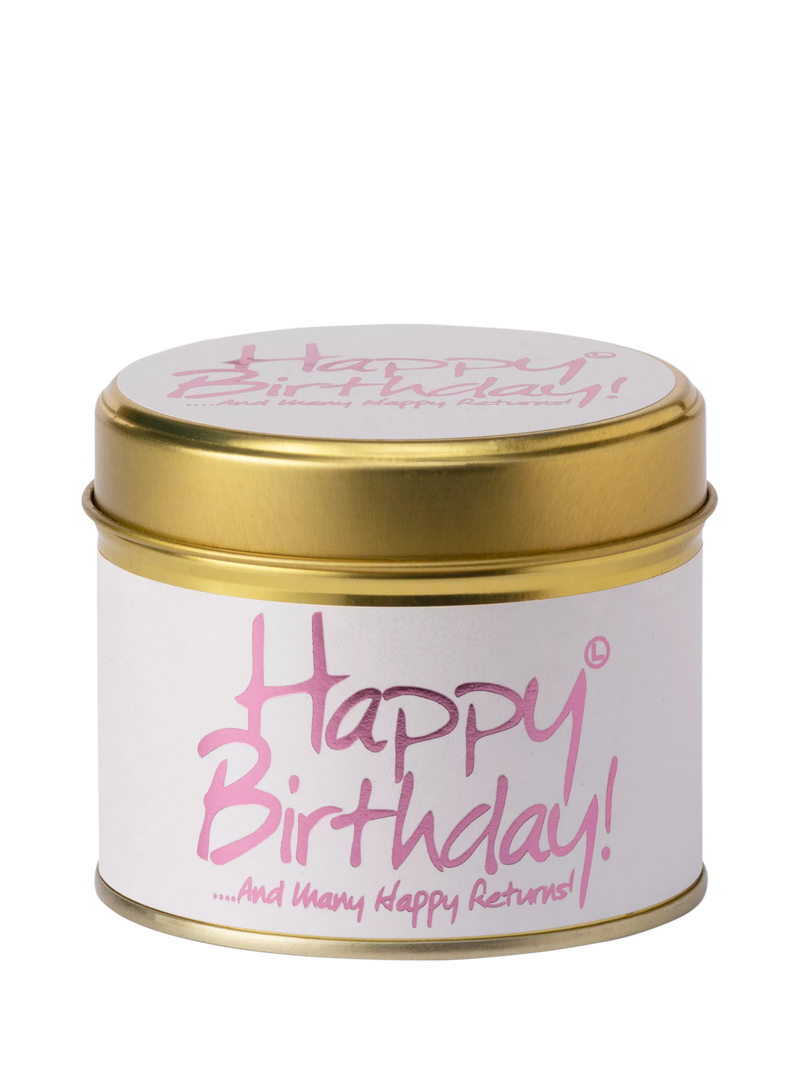 Lily-flame Happy Birthday scented tin candle 230g, UK version