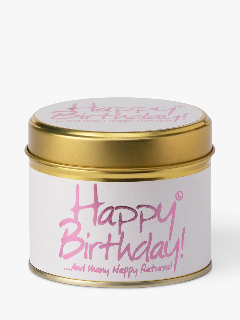 Lily-flame Happy Birthday scented tin candle 230g, UK version