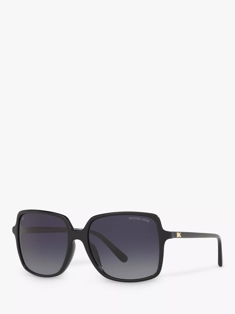 Michael Kors black polarised square sunglasses gradient 56mm, imported from the UK