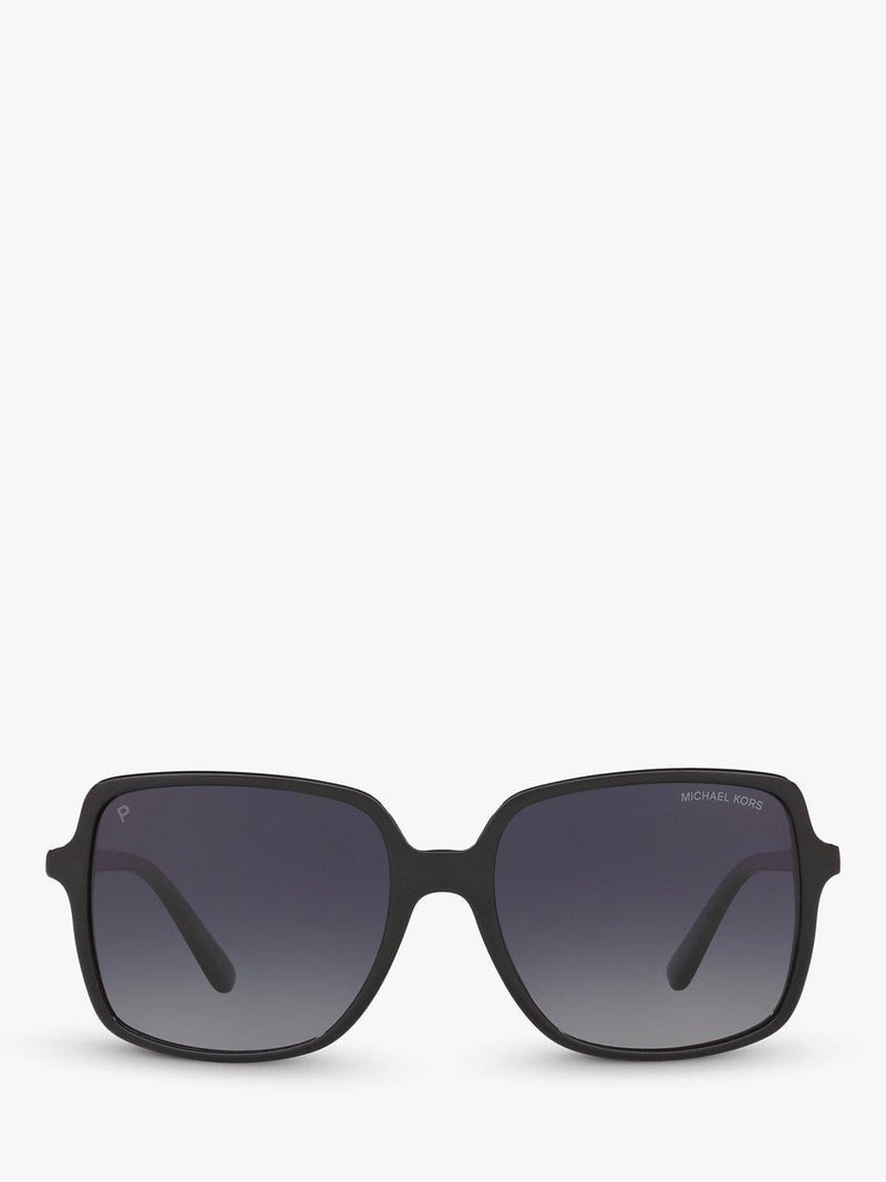 Michael Kors black polarised square sunglasses gradient 56mm, imported from the UK