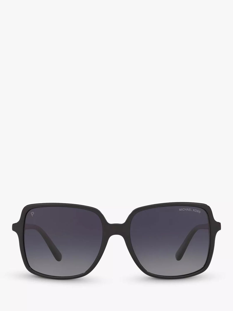 Michael Kors black polarised square sunglasses gradient 56mm, imported from the UK