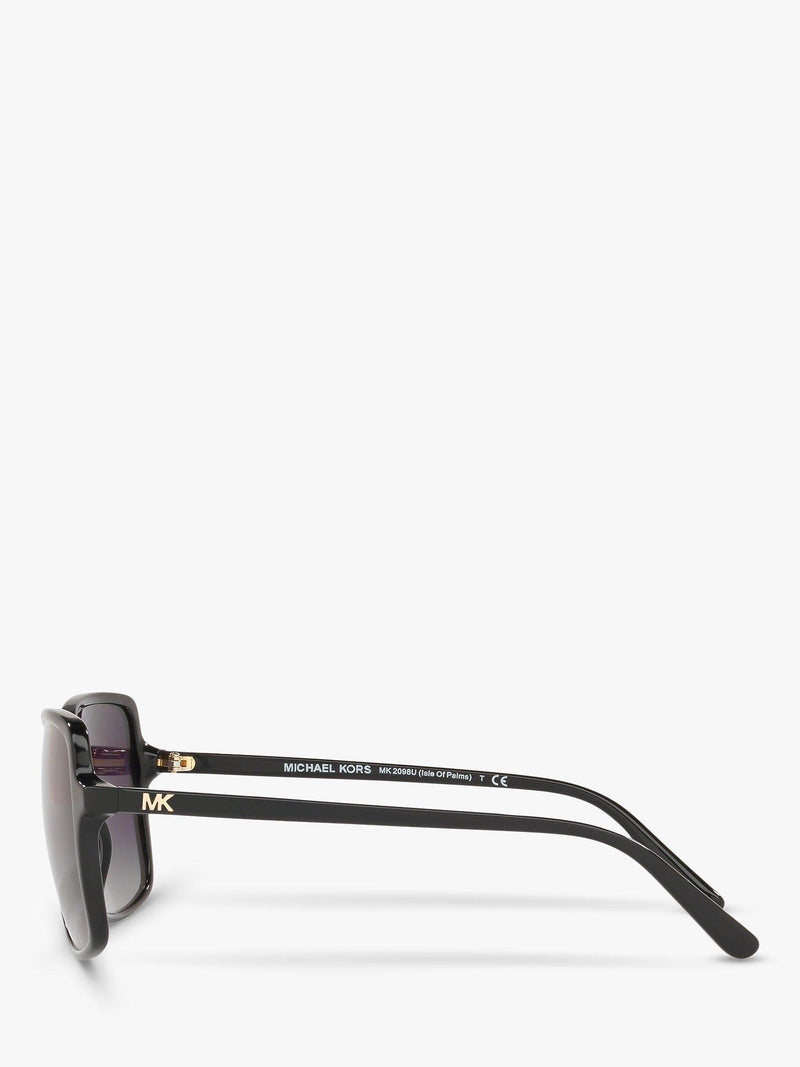 Michael Kors black polarised square sunglasses gradient 56mm, imported from the UK