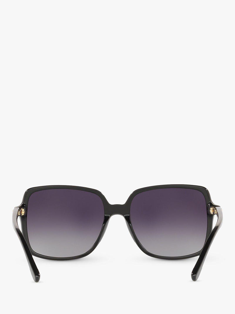 Michael Kors black polarised square sunglasses gradient 56mm, imported from the UK