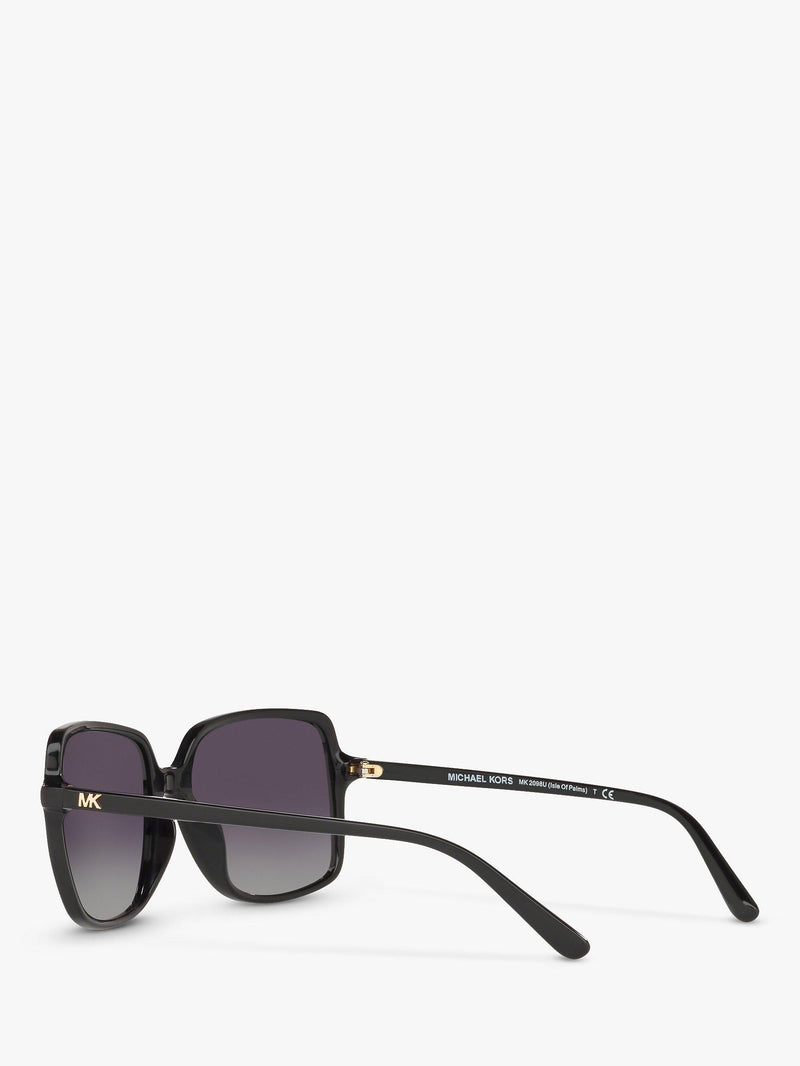 Michael Kors black polarised square sunglasses gradient 56mm, imported from the UK