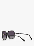 Michael Kors black polarised square sunglasses gradient 56mm, imported from the UK