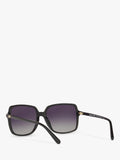 Michael Kors black polarised square sunglasses gradient 56mm, imported from the UK