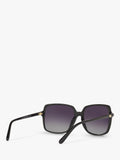 Michael Kors black polarised square sunglasses gradient 56mm, imported from the UK
