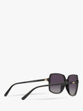Michael Kors black polarised square sunglasses gradient 56mm, imported from the UK