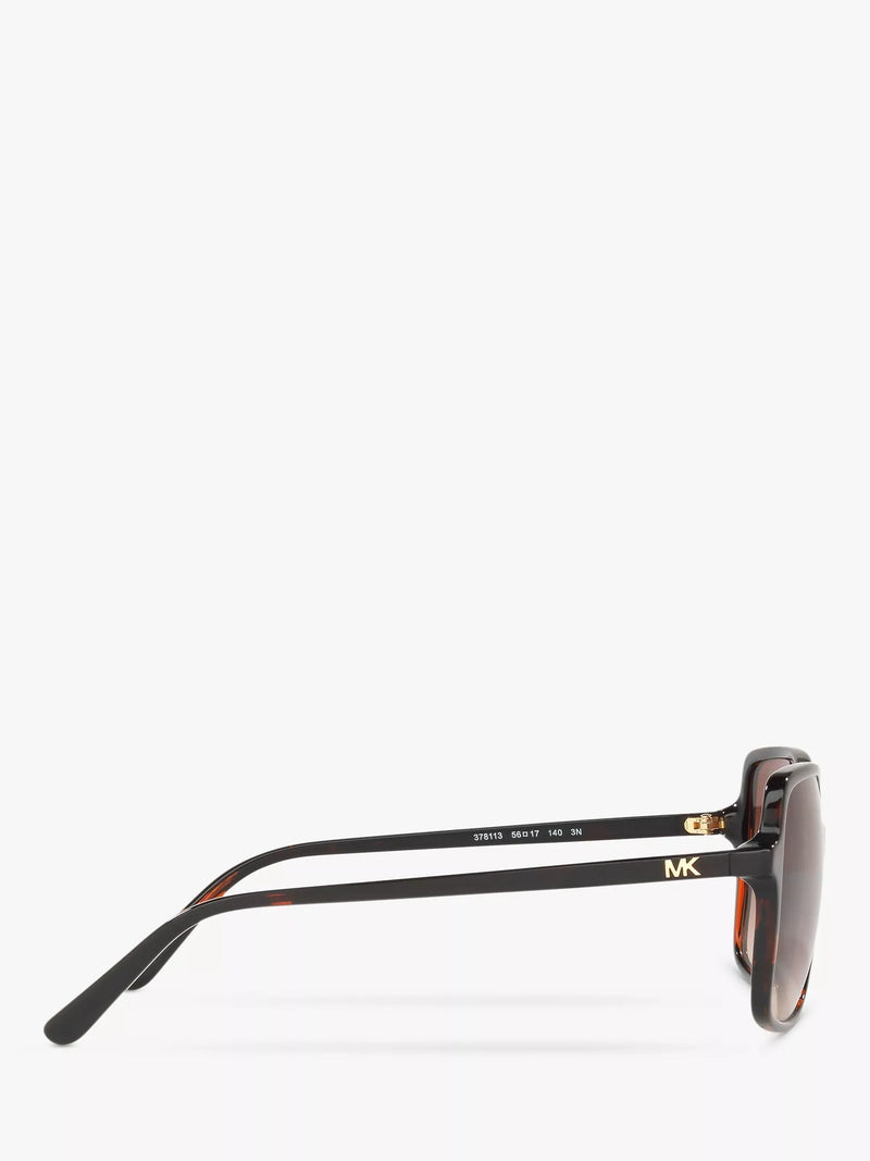 Michael Kors square sunglasses tortoise brown gradient 56mm, imported from the UK