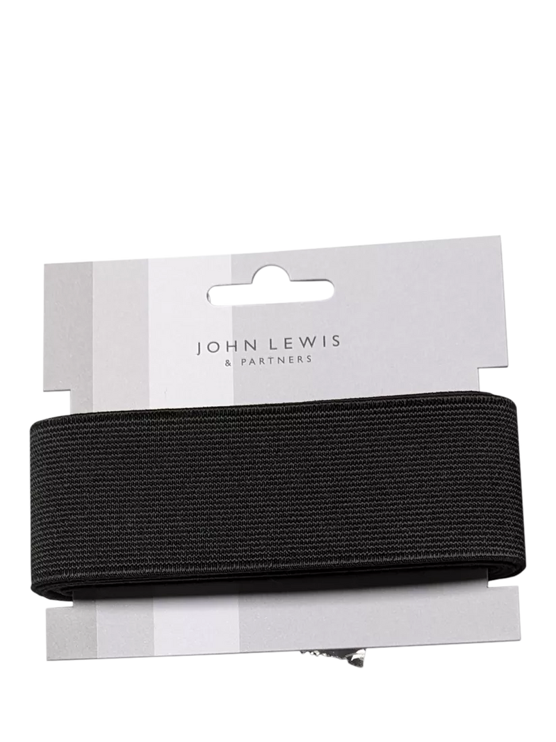 John Lewis elastic 13mm black 2 metres, UK version