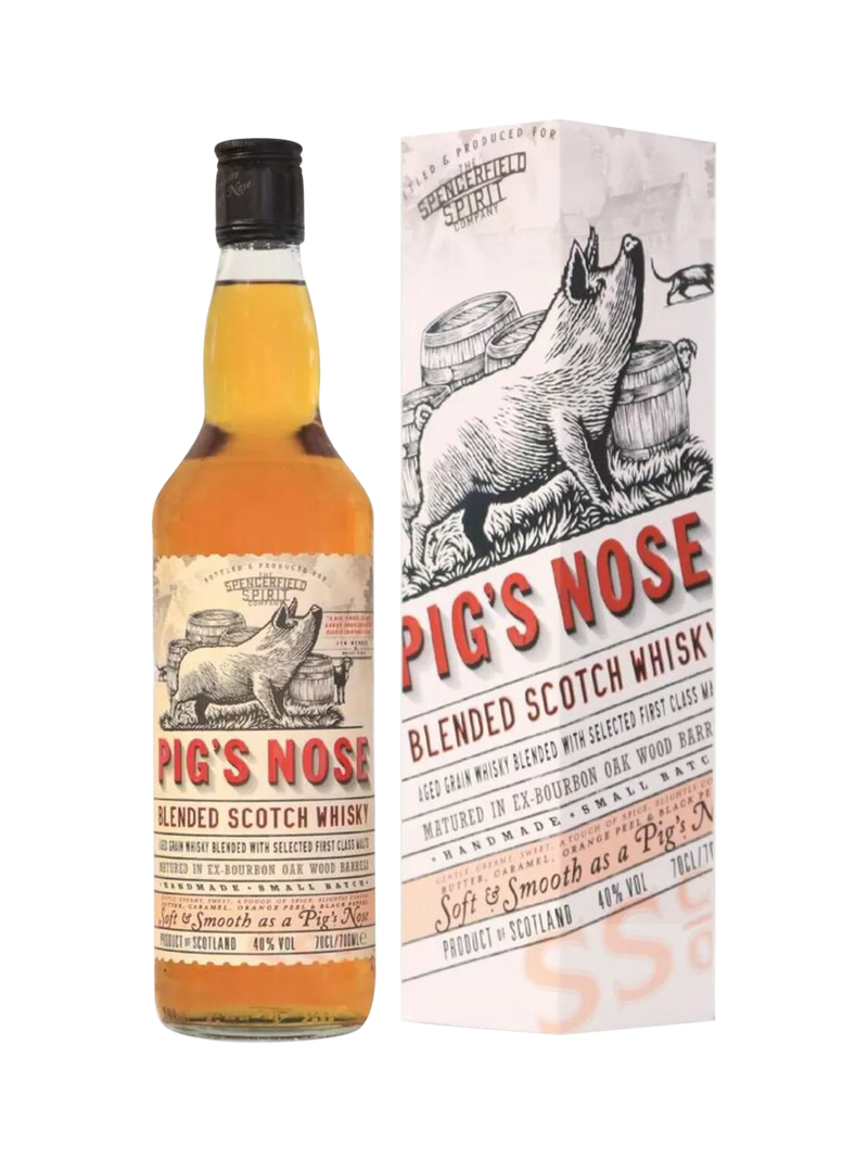 Pig's Nose blended Scotch whisky 70cl, imported from the UK