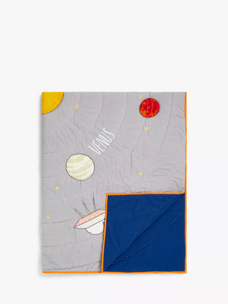John Lewis Outer Space quilted bedspread king size (British brand)