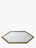 John Lewis hexagonal mirror coasters brass set of 4, imported from the UK