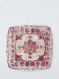 John Lewis medallion pouffe multi cotton footstool (British brand)