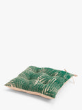 John Lewis green multi palm leaf seat pad 43x43cm, UK version