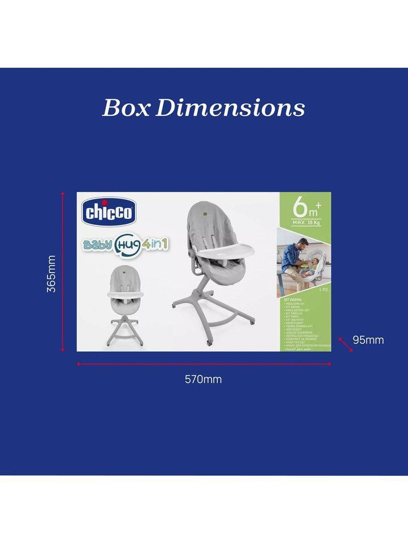 Chicco Baby Hug Meal Kit Grey White baby feeding accessory, imported from the UK