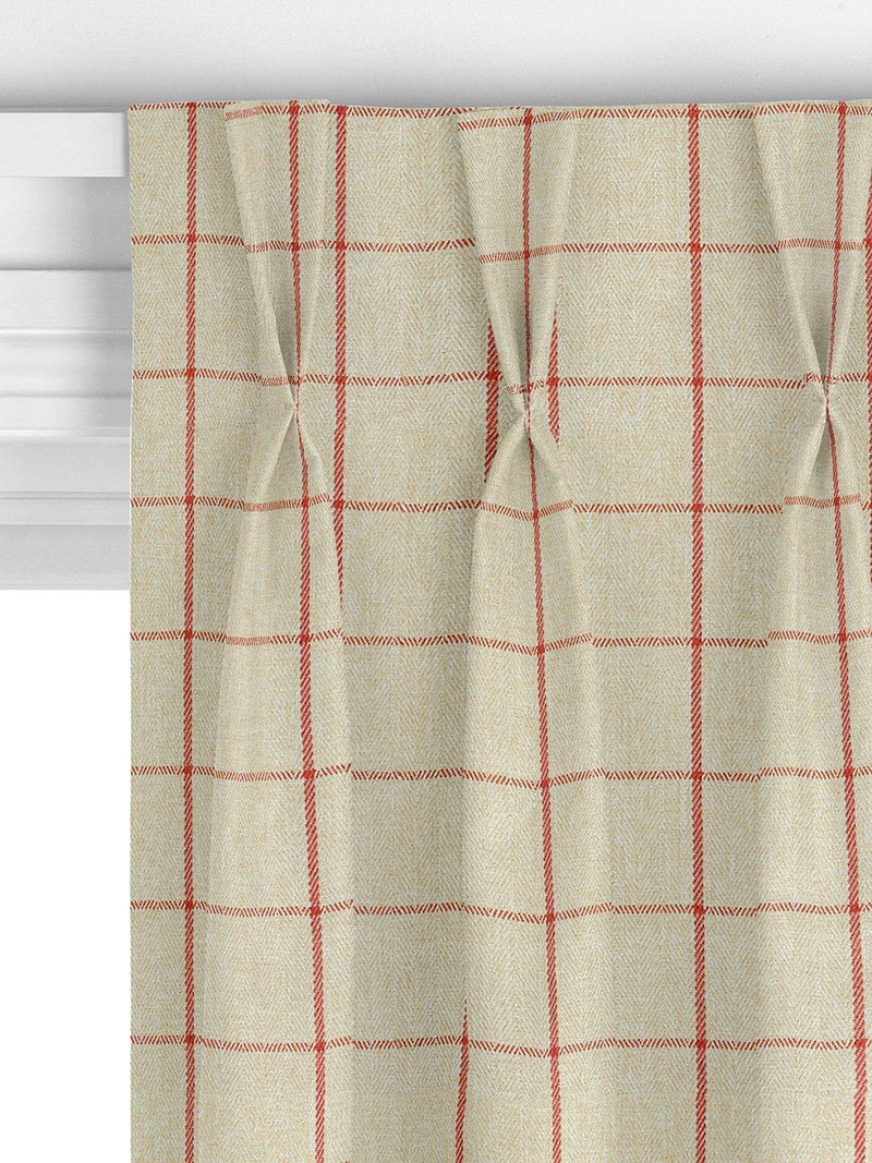 John Lewis classic check curtains or roman blind Auburn (British brand)