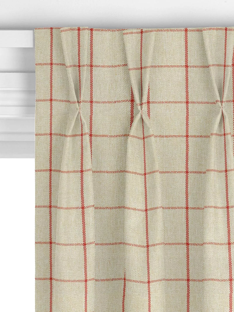 John Lewis classic check curtains or roman blind Auburn (British brand)
