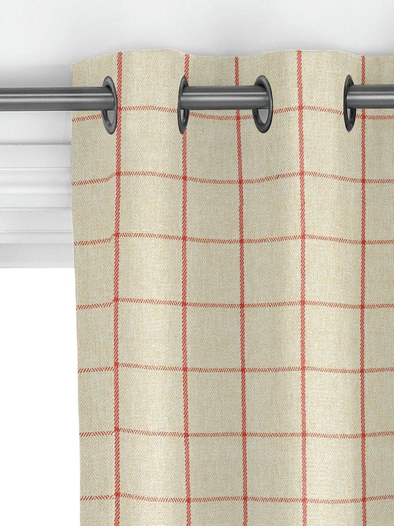 John Lewis classic check curtains or roman blind Auburn (British brand)