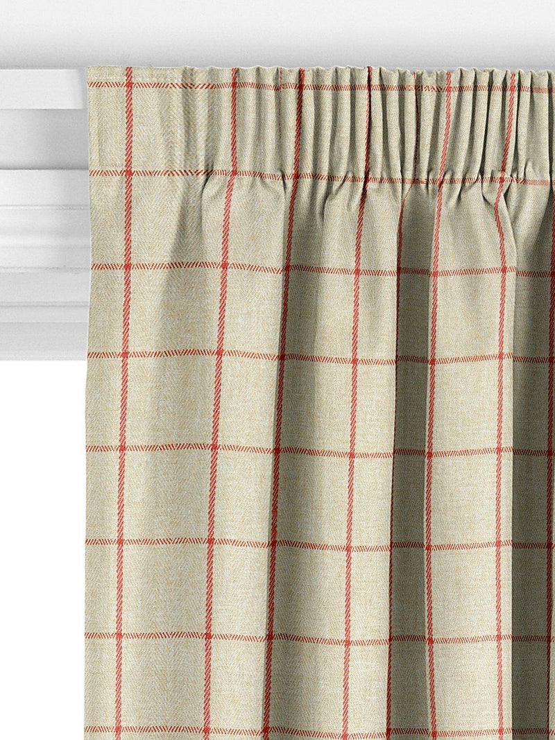 John Lewis classic check curtains or roman blind Auburn (British brand)