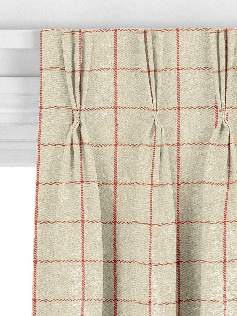 John Lewis classic check curtains or roman blind Auburn (British brand)