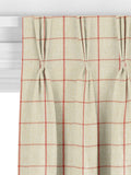 John Lewis classic check curtains or roman blind Auburn (British brand)