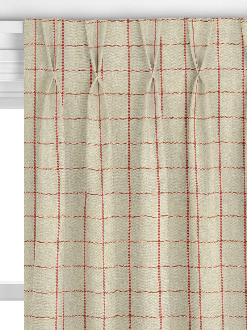 John Lewis classic check curtains or roman blind Auburn (British brand)