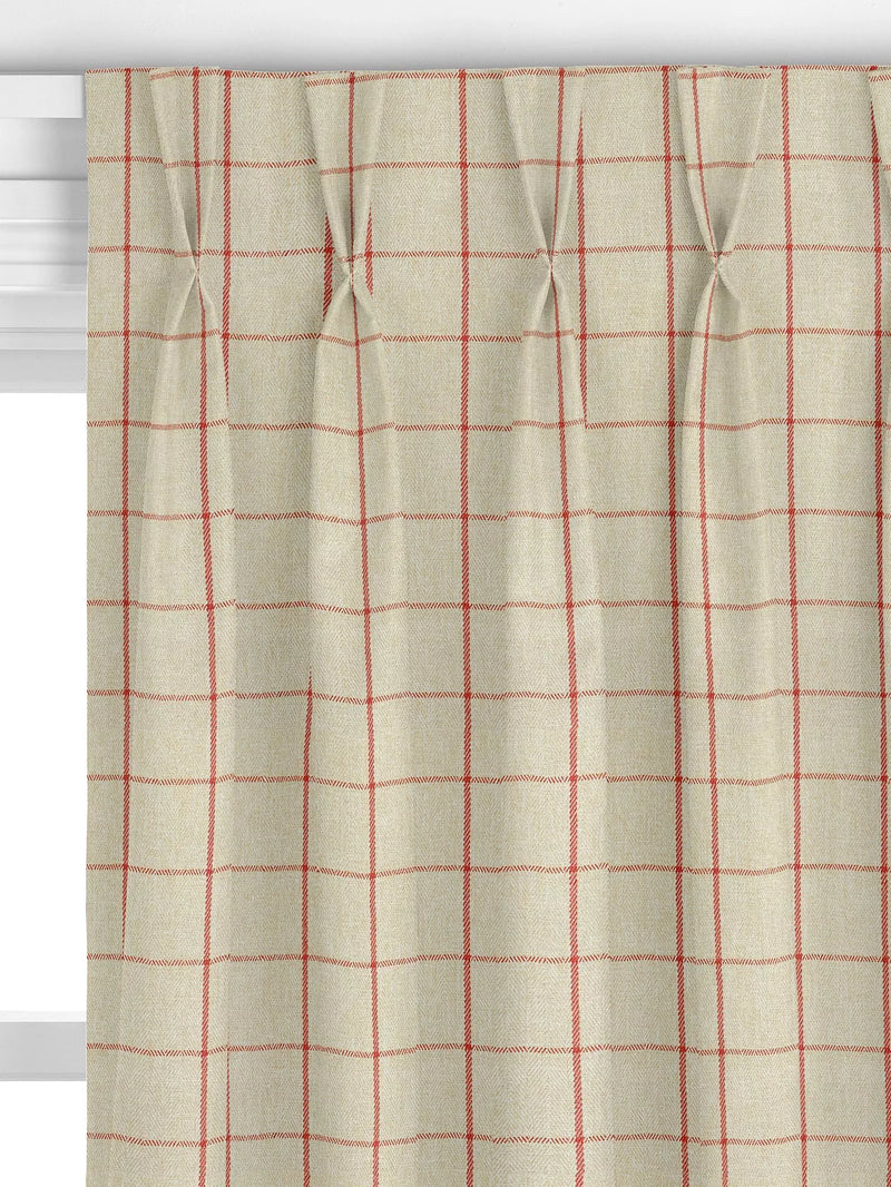 John Lewis classic check curtains or roman blind Auburn (British brand)