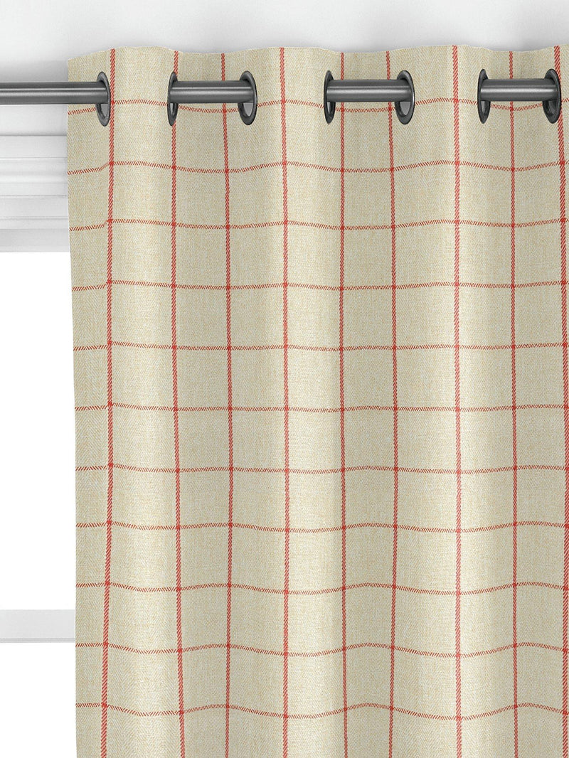 John Lewis classic check curtains or roman blind Auburn (British brand)