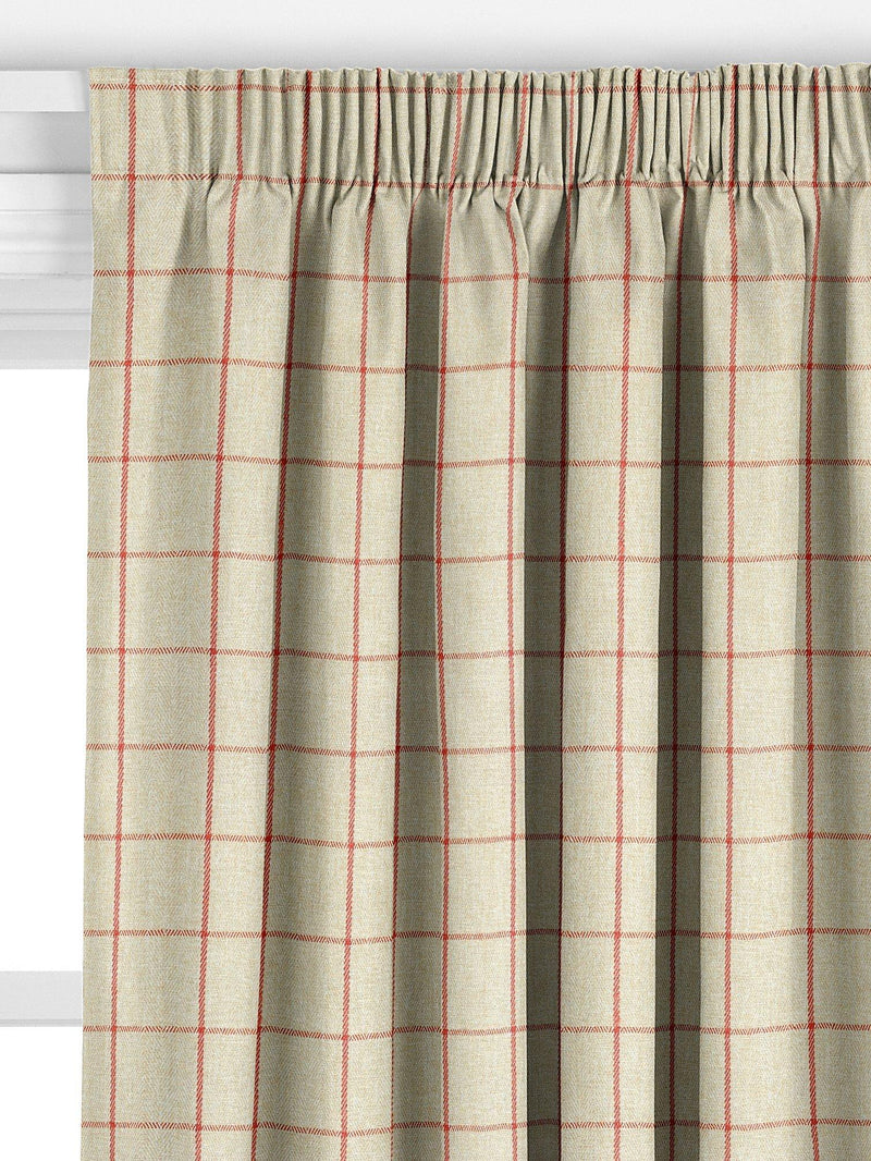 John Lewis classic check curtains or roman blind Auburn (British brand)