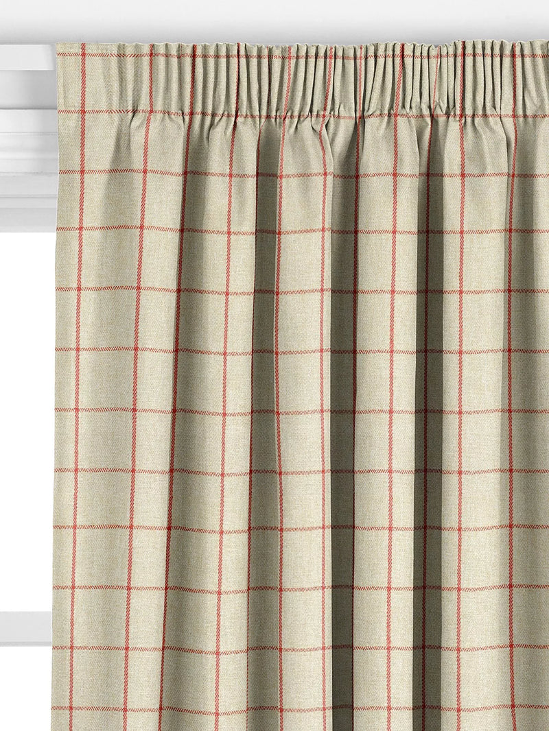 John Lewis classic check curtains or roman blind Auburn (British brand)