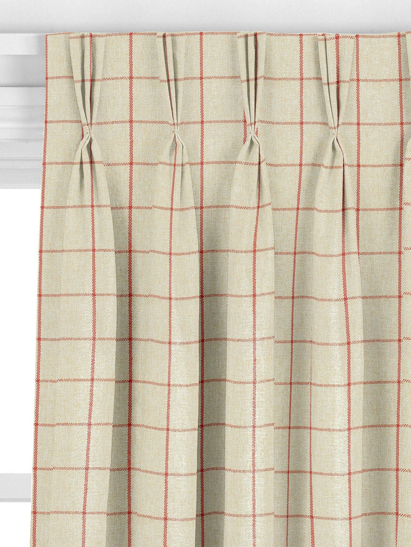 John Lewis classic check curtains or roman blind Auburn (British brand)