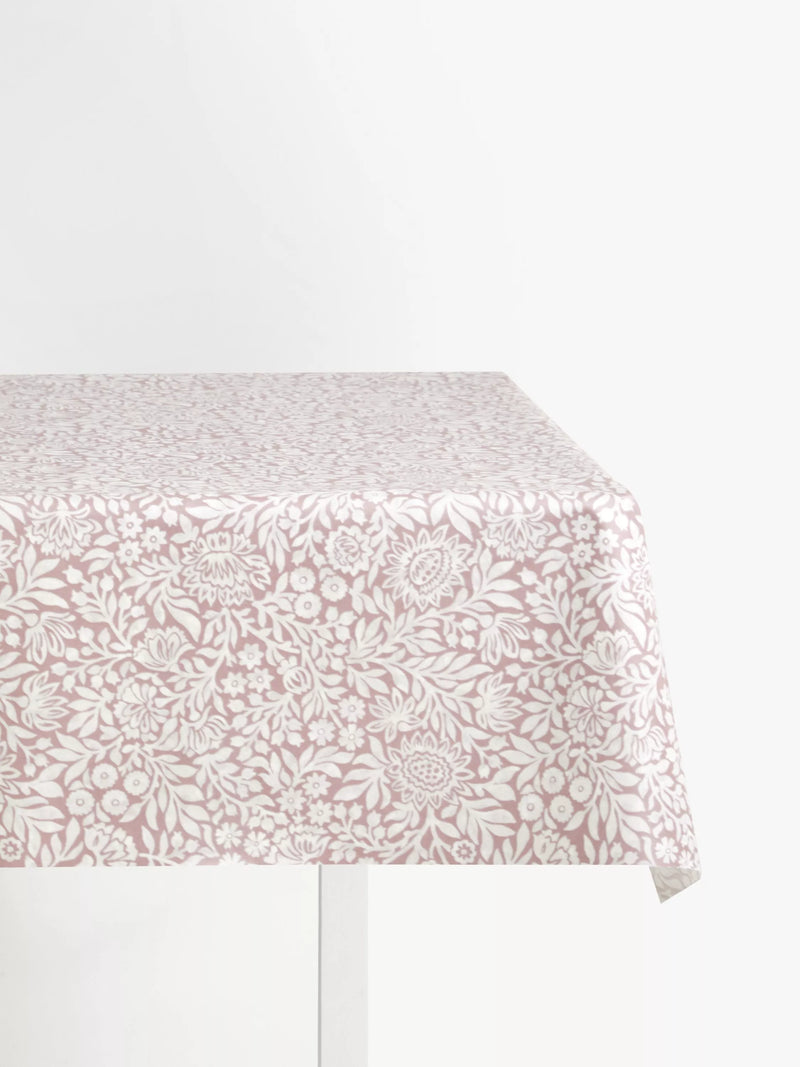 John Lewis Hidcote Oilcloth Tablecloth Fabric, Pink