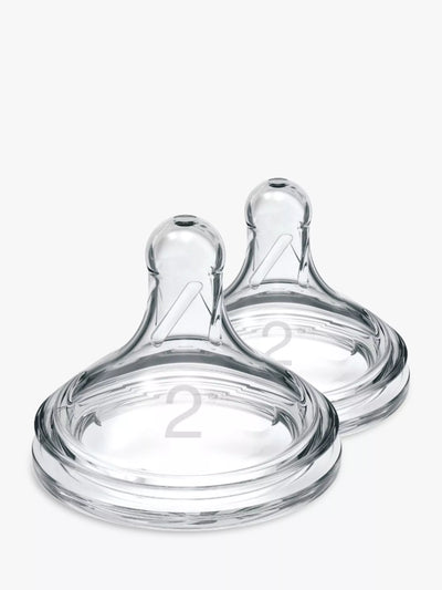 John Lewis Wide Neck Teats Level 2 for Baby Bottles, Pack of 2- Buy online at McGrocer