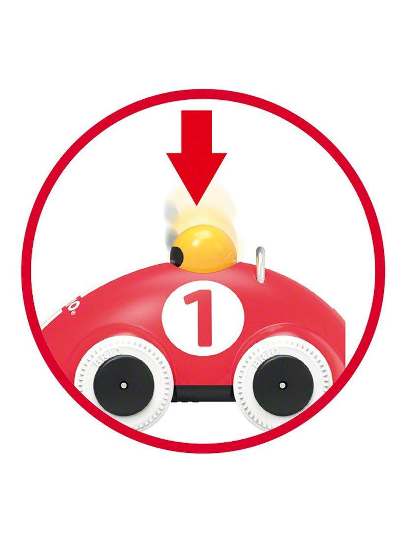 BRIO Push & Go Racer wooden toy 20cm, imported from the UK