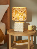 Orla Kiely ceramic table lamp Juniper Stem yellow, UK version
