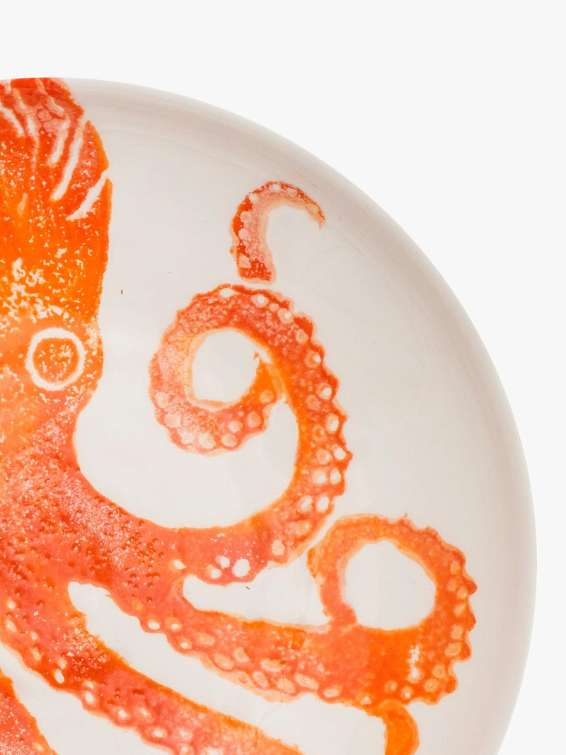 BlissHome orange octopus pasta bowl 24.5cm - British product